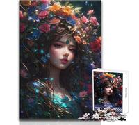 Puzzle per adulti 1000 pezzi Una ragazza dipinta di petali Giochi rilassanti Sfida difficile Regalo per compleanni Dimensioni 38x52cm