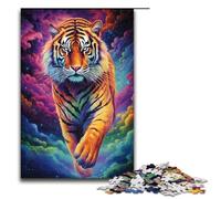 Puzzle per adulti 1000 pezzi Una tigre che emerge dalla luce Ogni pezzo è unico Gioco stimolante e divertente per tutta la famiglia 75x50 cm