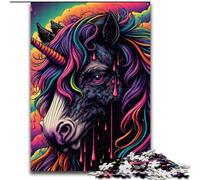 Puzzle per adulti, 1000 pezzi, unicorni colorati, puzzle per adulti, gioco interattivo per famiglie, decorazione fai da te per la casa, stimolante rompicapo regalo (dimensioni 50x75cm)