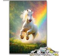 Puzzle per adulti 1000 pezzi Unicorno arcobaleno, gioco per famiglie antistress, sfida difficile, rafforza l'amore tra coppie dimensioni 26x38cm
