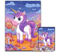 Puzzle per adulti 1000 pezzi Unicorno Puzzle per bambini Antistress Vacanza a casa Uccidere il tempo, Un'opera d'arte per e 14 anni 26X38CM