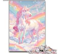 Puzzle per adulti 1000 pezzi Unicorno rosa, Elefante giocattolo Gioco intellettuale Regalo di compleanno, Regali, Arte murale per età 14+ (dimensioni 50x75cm)
