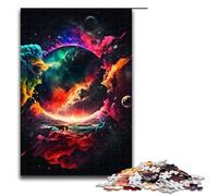 Puzzle per adulti 1000 pezzi Universo colorato Puzzle in legno da dipingere 75x50cm