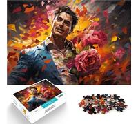 Puzzle per adulti, 1000 pezzi, uomo e fiore, il puzzle tagliato con precisione è ideale come regalo per tutta la famiglia per adolescenti di 14 anni e oltre 50 x 70 cm