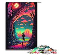 Puzzle per adulti 1000 pezzi Uomo nella caverna AI Art Jigsaw Ogni pezzo è unico Gioco divertente per famiglie impegnativo 75x50cm