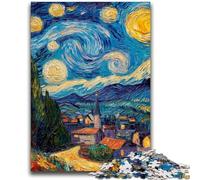 Puzzle per adulti 1000 pezzi Van Gogh Cielo notturno Campagna Giocattoli educativi per l'apprendimento Giochi per famiglie Migliora l'amore tra coppie 26x38cm