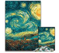 Puzzle per adulti 1000 pezzi "Van Gogh, cielo notturno", puzzle antistress per ammazzare il tempo in casa, un'opera d'arte per bambini dai 14 anni in su, 50x75cm