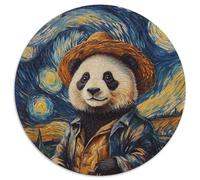 Puzzle per adulti 1000 pezzi Van Gogh Panda 1000 pezzi puzzle rotondo ideale come decorazione fai da te e regalo rompicapo (67,5x67,5cm)