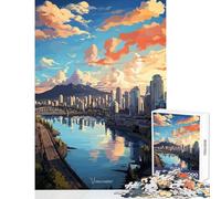 Puzzle per adulti 1000 pezzi VANCOUVER dipinto a olio decorazione per la casa giocattoli opera d'arte regalo gioco impossibile ogni pezzo è unico - dimensioni 38x52cm