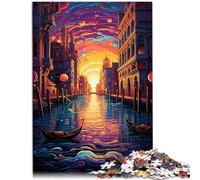 Puzzle per adulti 1000 pezzi Venezia Italia Concorso di velocità fatto a mano per è ideale come regalo per tutta la famiglia 26x38cm