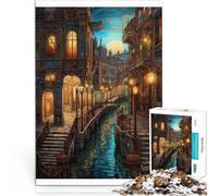 puzzle per adulti 1000 pezzi Venezia Italia Viaggi Arte Fatto di legno Adatto a persone dai 14 anni in su decorazione murale Regalo di compleanno di Natale misurare:50x75cm