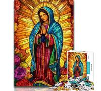 Puzzle per adulti 1000 pezzi Vergine Maria 1000 pezzi per adulti decorazione murale artistica e idea regalo di compleanno per amici ufficio a casa 26x38cm