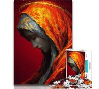 Puzzle per adulti 1000 pezzi Vergine Maria, modello da assemblare, con poster abbinato e foglio di quiz per età dai 14 anni in su 38x26cm