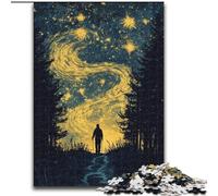 Puzzle per adulti, 1000 pezzi "Viaggiatore del cielo notturno", puzzle difficili per adulti, ideale come regalo di compleanno o per le vacanze, giocattolo da gioco per feste, 26x38cm