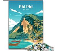 Puzzle per adulti 1000 pezzi Viaggio a Phi Phi, giocattoli educativi didattici, regali di compleanno unici per età 14+ 26x38cm