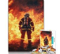 Puzzle per adulti 1000 pezzi Vigile del fuoco, aiuta il cervello ad esercitare giocattoli avvincenti per coltivare la pazienza Decorazione perfetta 38x52cm
