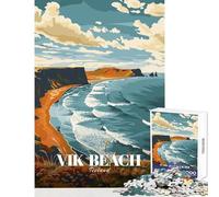 Puzzle per adulti 1000 pezzi Vik Beach Islanda Poster di viaggio Giocattolo educativo Regali di Babbo Natale segreto Giochi divertenti Migliorare l'amore tra coppie Dimensioni 38x52cm