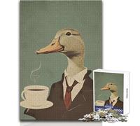 Puzzle per adulti 1000 pezzi Vintage Coffee Duck Cozy Rompicapo Giochi per famiglie Staycation Kill Time Idee regalo Dimensioni 50x75cm