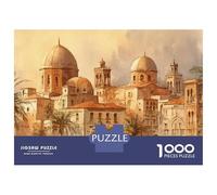 Puzzle Per Adulti 1000 Pezzi Vintage Mediterranean Village Scene Puzzle Per Adolescenti Giochi Rilassanti Un'opera D'arte Regali Unici Per Compleanno E Natale 70x50cm/1000pcs