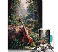 Puzzle per adulti 1000 pezzi Violino difficile nella foresta, aiuta il cervello a esercitare giocattoli avvincenti per coltivare la pazienza Decorazione perfetta 38x26cm