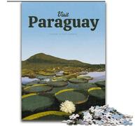 Puzzle per adulti 1000 pezzi Visita il Paraguay, per età 14 anni e oltre Decorazione per la casa come regalo per tutta la famiglia e gli amici 26x38cm