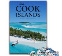Puzzle per adulti 1000 pezzi Visita le Isole Cook Puzzle da 1000 pezzi, giocattoli educativi per l'apprendimento Giochi per famiglie Regali e compleanni unici (26x38cm)