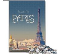 Puzzle per adulti 1000 pezzi Visita Parigi Difficile da completare ma divertente e umoristico Unici regali di compleanno (26x38cm) 1000 pezzi