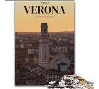 Puzzle per adulti 1000 pezzi Visita Verona, per età 14 anni e oltre Decorazione per la casa come regalo per tutta la famiglia e gli amici 26x38cm