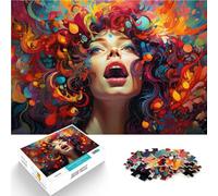 Puzzle per adulti 1000 pezzi viso di una bella ragazza puzzle decorazione per la casa 50 x 75 cm intera famiglia