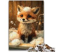 Puzzle per adulti 1000 pezzi Volpe che fa il bagno Puzzle per adolescenti, giocattoli da gioco Ogni pezzo è unico - Gioco divertente e stimolante per tutta la famiglia (75x50cm)