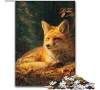 Puzzle per adulti 1000 pezzi Volpe della foresta Puzzle in cartone 26X38CM Ideale per gli innamorati, perfetto regalo di Natale, Capodanno, San Valentino