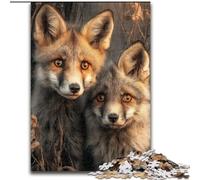 Puzzle per adulti 1000 pezzi Volpe della foresta Puzzle in cartone 26X38CM Ideale per gli innamorati, perfetto regalo di Natale, Capodanno, San Valentino