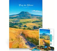 Puzzle per adulti 1000 pezzi,vulcano Puy De Dome,grafica di alta qualità,gioco cognitivo,gioco casual,divertimento per compleanno (38x52cm)