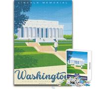 Puzzle per adulti 1000 pezzi Washington DC Travel Print Gioco stimolante Giocattoli Decorazione per la casa Giocattoli antistress Dimensioni 38x26cm