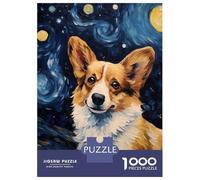 Puzzle Per Adulti 1000 Pezzi Welsh Corgi Van Gogh Puzzle Per Adolescenti Giochi Rilassanti Un'opera D'arte Regali Unici Per Compleanno E Natale 70x50cm/1000pcs