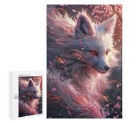 Puzzle per adulti, 1000 pezzi, White Kitsune Fox Head Puzzles per adulti, giochi di relax, un'opera d'arte regalo di compleanno, regali, 1000 pezzi