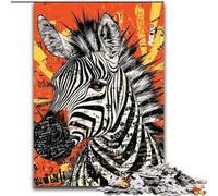 Puzzle per adulti 1000 pezzi Zebra Art, Elefante Giocattolo Gioco Intellettuale Regalo di Compleanno, Regali, Arte Murale per età 14+ (Dimensioni 50x75cm)