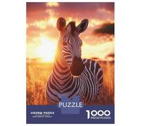 Puzzle Per Adulti 1000 Pezzi Zebra Sunset Harmony Puzzle Per Adulti Gioco Rompicapo Migliora La Memoria Riduce Lo Stress Regali 38x26cm/1000pcs
