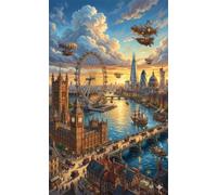 Puzzle per Adulti 1000 PezziRuota panoramica dello skyline della città Puzzle Classici,Puzzles Impossibili con Poster Incluso,Idea Regalo Uomo Donna 1000 Pezzi75x50cm