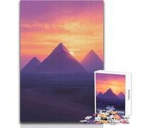 Puzzle per adulti 1000 piramidi al tramonto Ideale per momenti di relax e tranquillità Taglio uniforme e pulito Giocattolo per il tempo libero Dimensioni 38x26cm