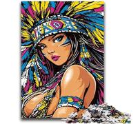 Puzzle per adulti 1000 principesse indiane, giochi di attività stimolanti per famiglie, giocattolo fai da te per decorazioni murali per la casa, regali 26x38cm