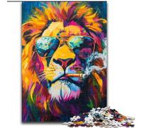 Puzzle per adulti 1000 puzzle a olio raffiguranti un leone fumante, perfetti per compleanni, feste e occasioni speciali (dimensioni 26x38cm)