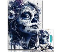 Puzzle per adulti 1000 puzzle acquerello teschio messicano, tempo libero per ammazzare il tempo in casa, ideale come regalo per tutta la famiglia dai 14 anni in su, 38x26cm