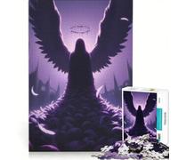 Puzzle per adulti 1000 puzzle Angelo oscuro con teschi e piume, giochi per famiglie, interazione genitore-figlio, gioco stimolante, regalo 50x75cm