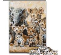 Puzzle per adulti 1000 puzzle animali africani, giocattoli educativi ideali come regalo per tutta la famiglia dai 14 anni in su (dimensioni 26x38cm)
