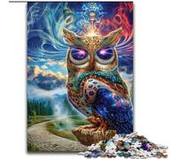 Puzzle per adulti 1000 puzzle animali fantasy gufo, gioco per famiglie e decorazioni per la casa uniche e regali per età 14 (dimensioni 50x75cm)