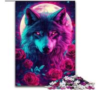 Puzzle per adulti 1000 puzzle animali lupo, gioco per famiglie e decorazioni per la casa uniche e regali per età 14 (dimensioni 50x75cm)