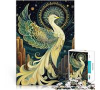 Puzzle per adulti 1000 puzzle “Antica fenice colorata” Fatto di legno,Adatto a persone dai 14 anni in su Gioco di decorazione della casa Regalo di opere d'arte。misurare:50x75cm/19.68x29.52pollice