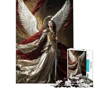 Puzzle per adulti 1000 puzzle Arcangelo Michele Arconte del Fuoco Sacro Attività divertenti a casa Corsa di velocità manuale Giocattolo educativo per 14+ Gioco di puzzle offerto (38x52cm)
