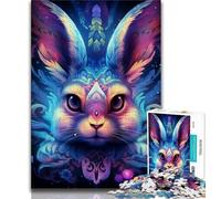 Puzzle per adulti 1000 puzzle Art Rabbits, giocattoli educativi per l'apprendimento, giochi per famiglie, adatti per la decorazione del desktop, 50x75cm